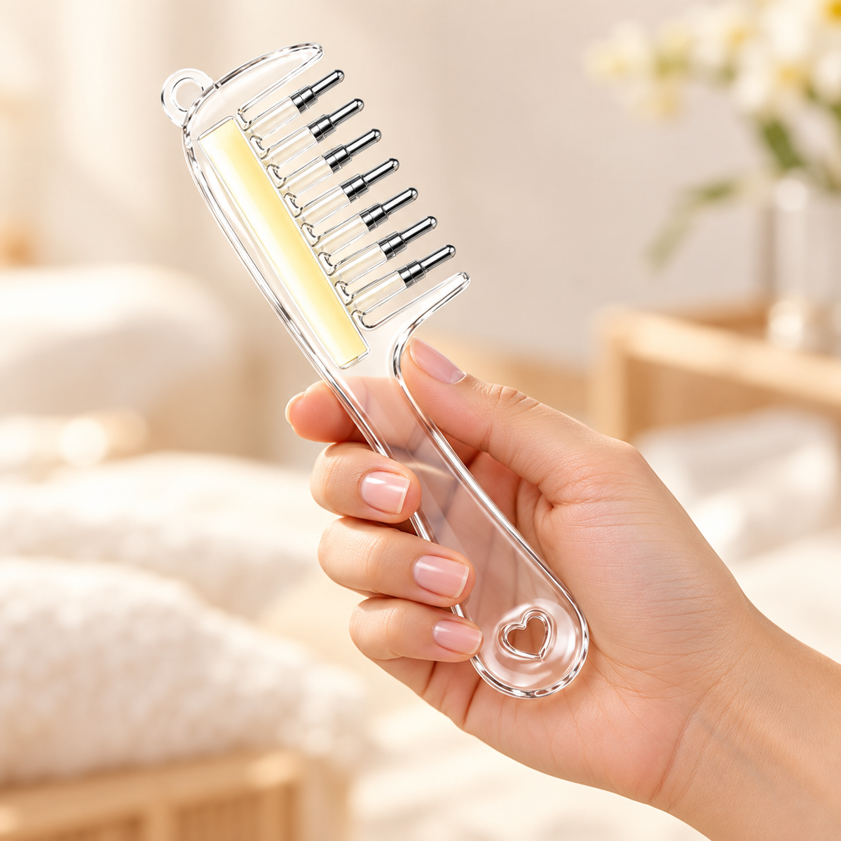 Refillable Hair|Oil Applicator Comb